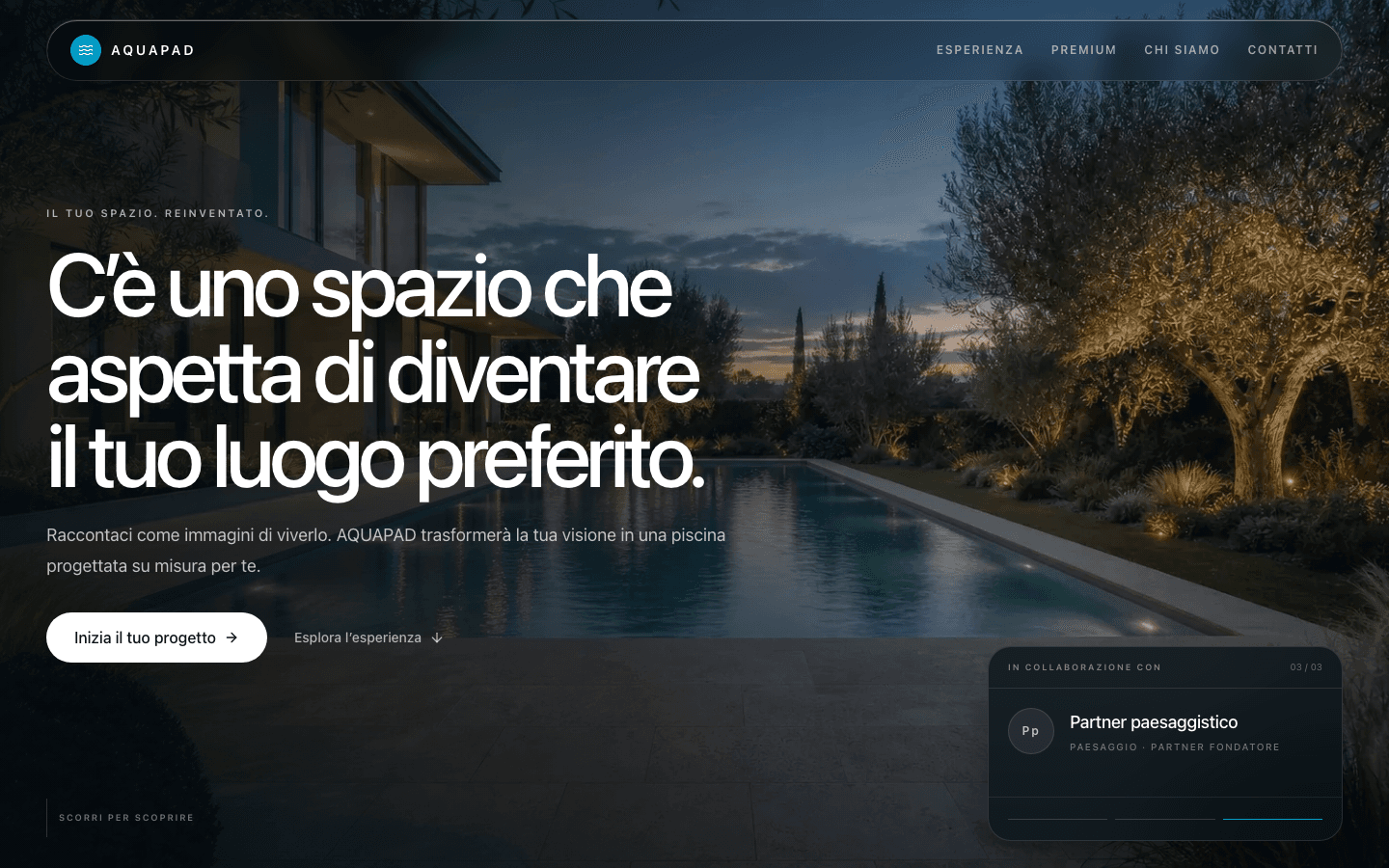 AQUAPAD live homepage